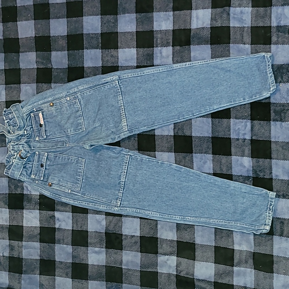 Vintage. High waist Jeans. FARES. Double Knee. W/belt. Front pockets. Size 1